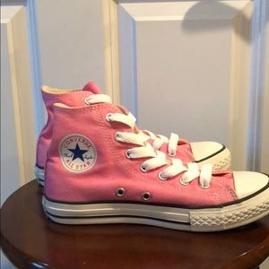 Converse All star high tops Pink Youth 2 Like new